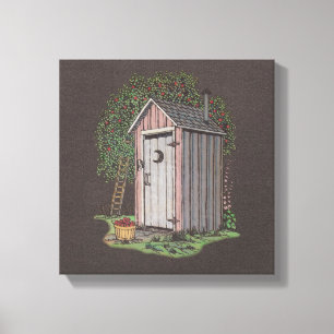 Apfelgarten-Nebengebäude Leinwanddruck