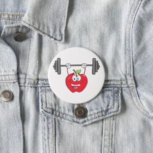 Apfelgewichte Fitness Fruchtzeichen Button