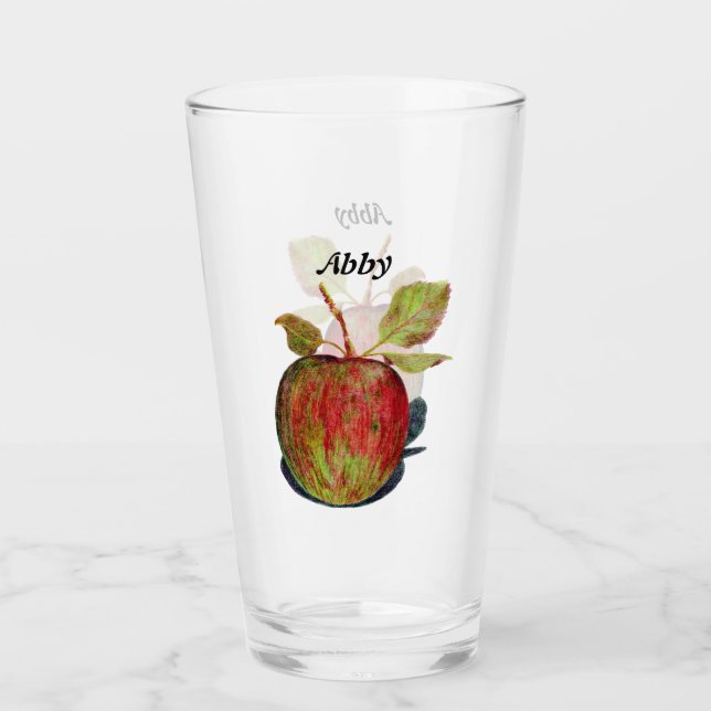 Apfelglas Glas (Vorderseite)