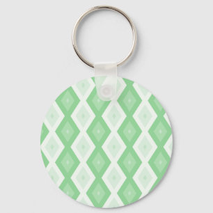 Apfelgrün-Diamantmuster Schlüsselanhänger