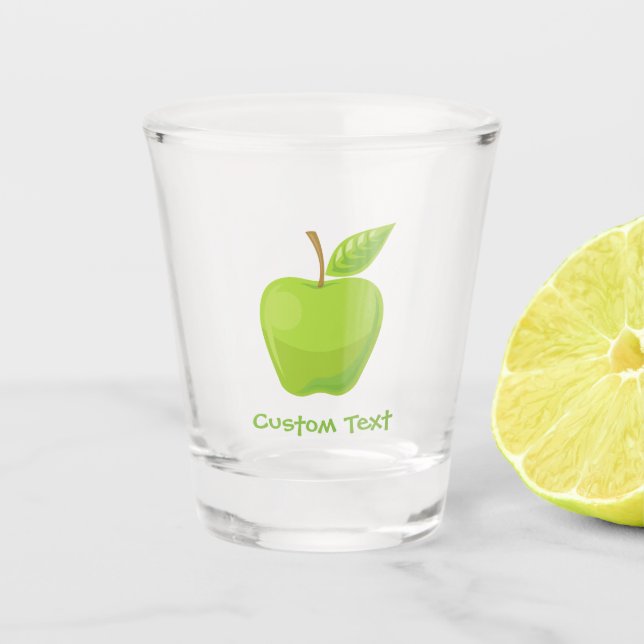 Apfelgrün Schnapsglas (Vorderseite)