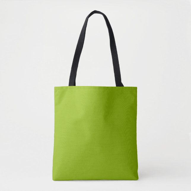 Apfelgrün (Vollfarbe) Tasche (Vorderseite)