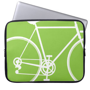 Apfelgrüne Fahrradentwurf Laptop-Hülse Laptopschutzhülle
