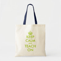 Apfelgrüne Lehrer-Taschentasche | KeepCalm und