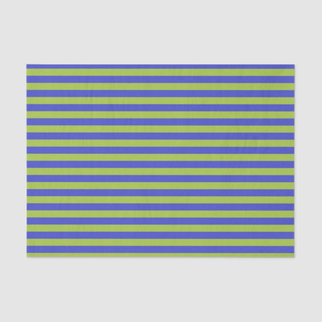 Apfelgrüne und blaue Streifen Seidenpapier (Vorderseite)