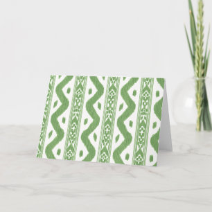 Apfelgrünes Ikat, leer innen Karte