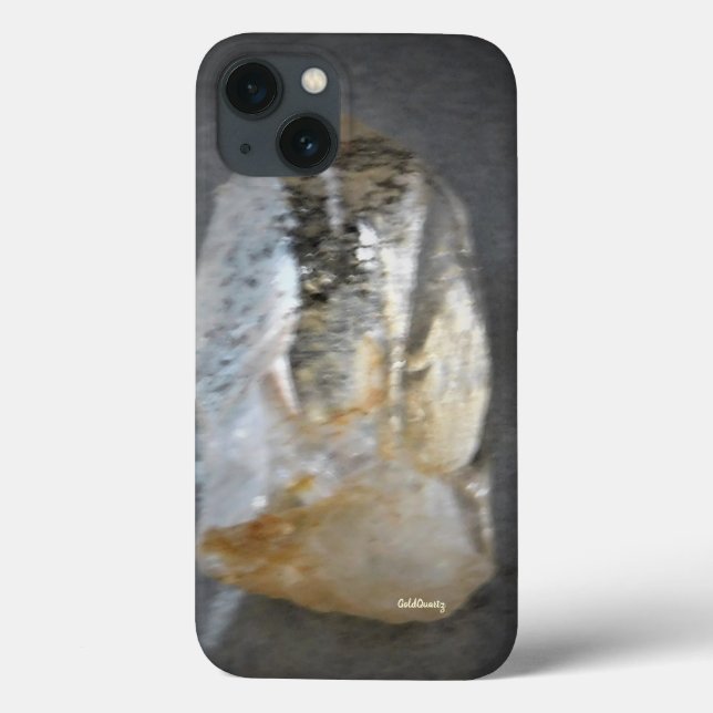 Apfelhandy13 Gehäuse Gold Quarzkristall Case-Mate iPhone Hülle (Rückseite)