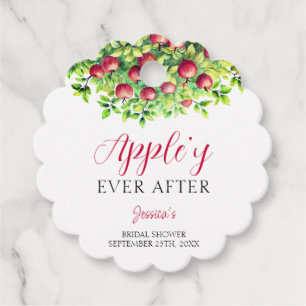Apfelige Hochzeit nach Apfel-Fall-Brautdusche Geschenkanhänger