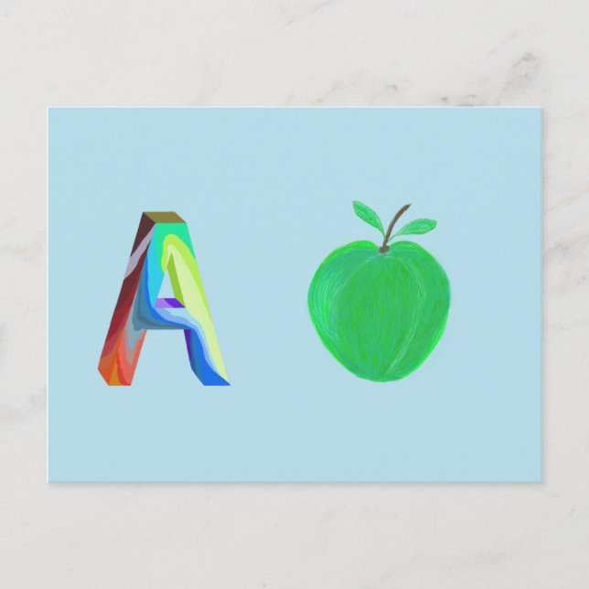 Apfelkarte Postkarte (Vorderseite)