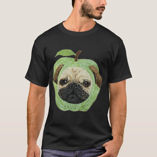 Apfelkopf-Mops T-Shirt (Vorderseite)
