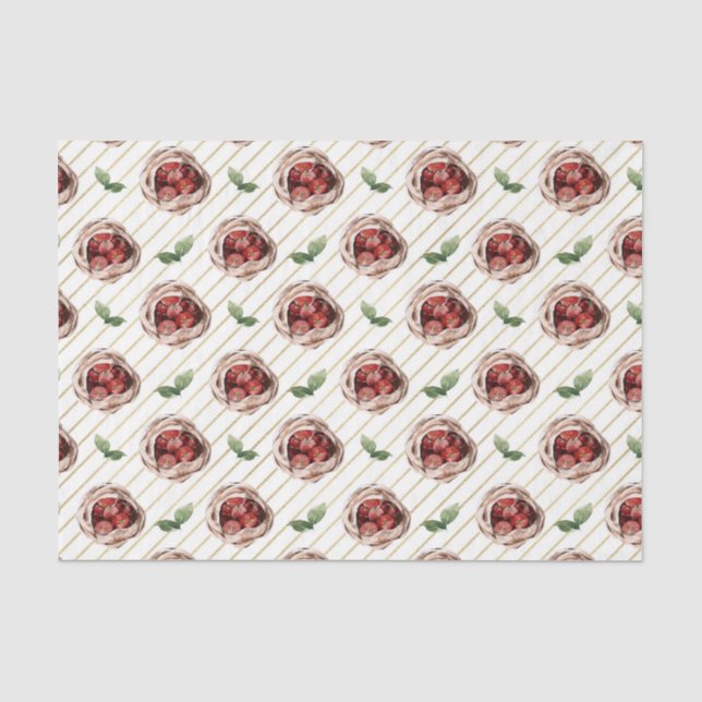 Apfelkörbe (Design 54 Gelb/orange Serie) Seidenpapier (Vorderseite)