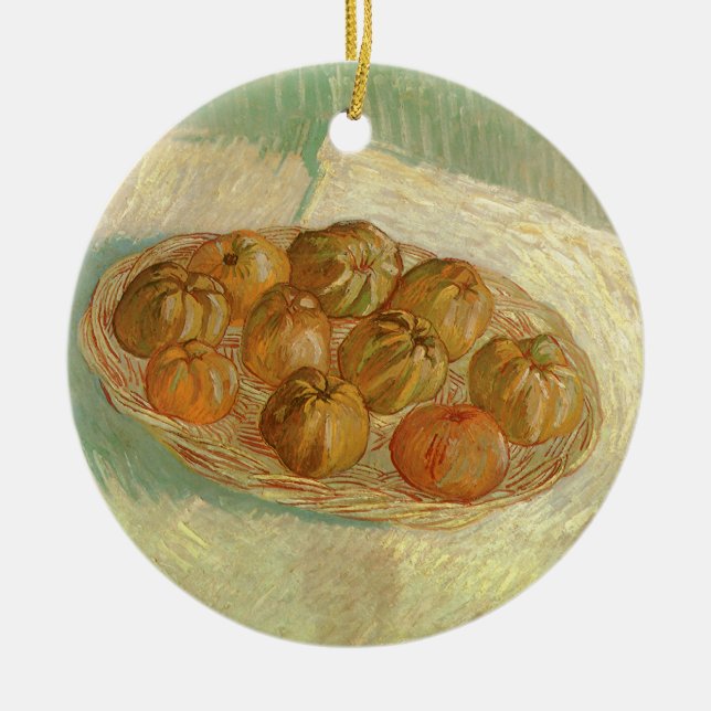 Apfelkörbe noch Leben von Vincent van Gogh Keramikornament (Vorne)