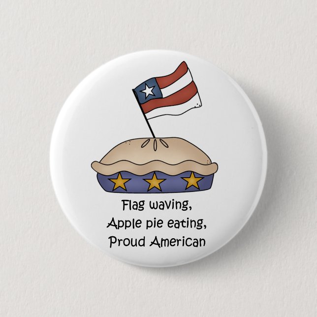 Apfelkuchen-Amerikanerknopf Button (Vorderseite)