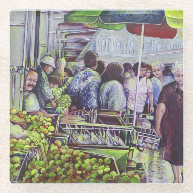 Apfelkuchen erfordert Äpfel Glasuntersetzer (Vorderseite)