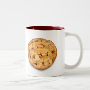Apfelkuchen (Hintergrundfarbe hinzufügen) Zweifarbige Tasse