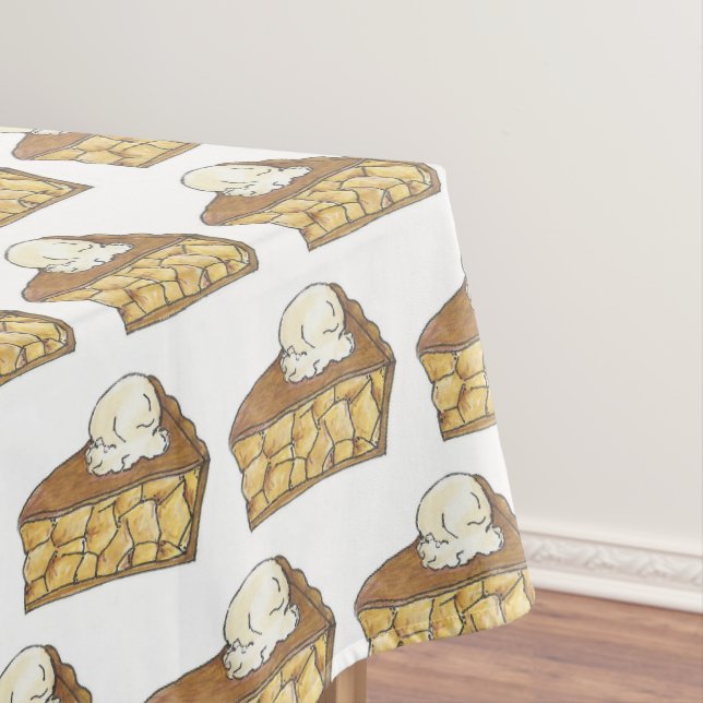Apfelkuchen im i-Mode-Ice Cream Dessert Slice Fein Tischdecke (Beispiel)