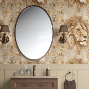 Apfelliion - Beige, Gold, Weiß - Traditionell Tapete