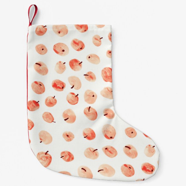 Äpfelmuster Kleiner Weihnachtsstrumpf (Vorderseite)