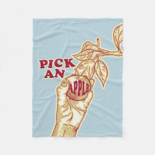Apfelpflücken Fleecedecke (Vorderseite)