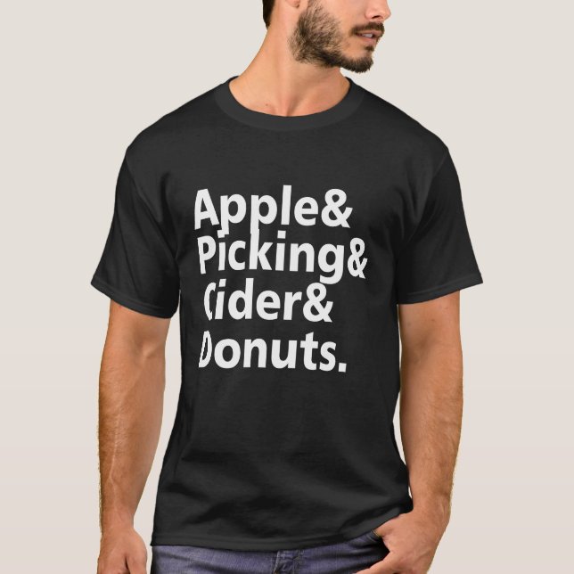 Apfelpflücken und Apfelkuchen Donuts Funny Apfel P T-Shirt (Vorderseite)