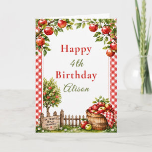 Apfelplantage Geburtstag Karte