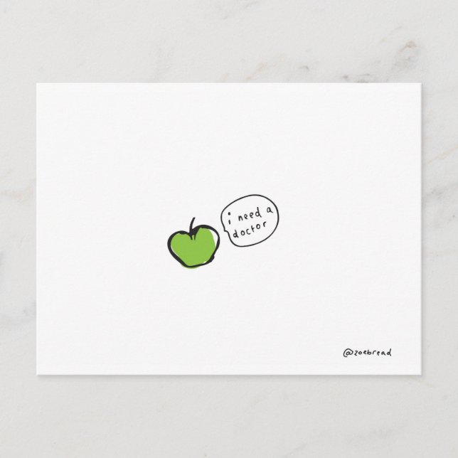 Apfelpostkarte Postkarte (Vorderseite)