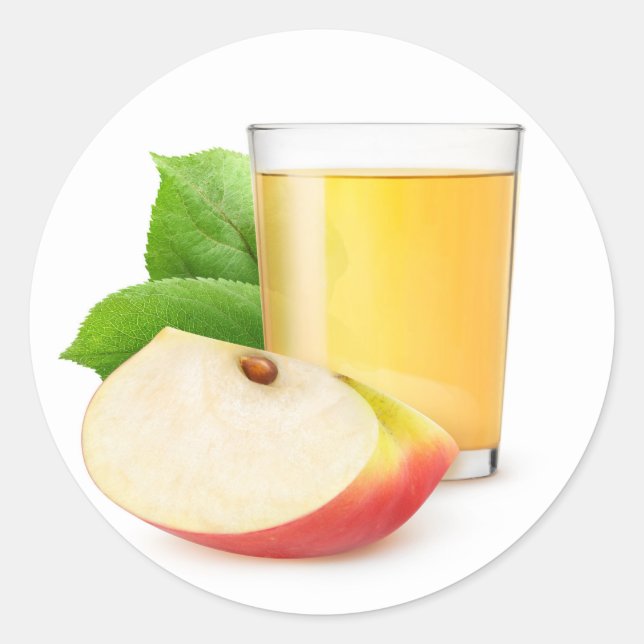 Apfelsaft Runder Aufkleber (Vorderseite)