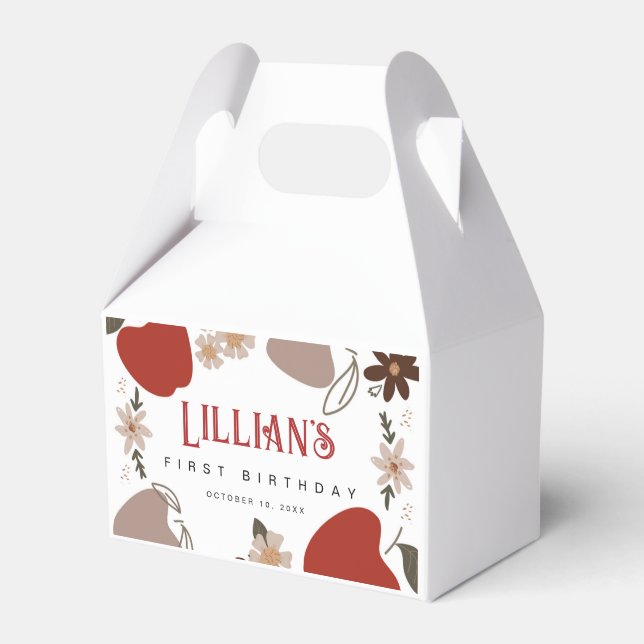 Apfelschenkel Geburtstag oder Babydusche Geschenkschachtel (Vorderseite)