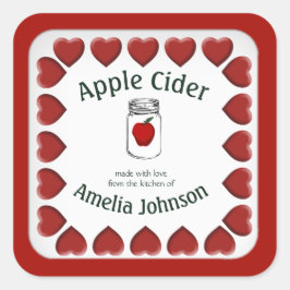 Apfelwein aus eigener Liebe Quadratischer Aufkleber