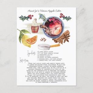 Apfelwein   Weihnachtskarte Postkarte