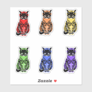 Apfelweinkatzen Sitzen Aufkleber
