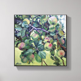 Apfelzweig. Leinwanddruck