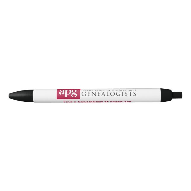 APG "Find a Genealogist" Pen mit schwarzer Tinte Kugelschreiber (Vorderseite)