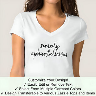Aphantasia Einfach Aphantalicious Black Schriftart T-Shirt