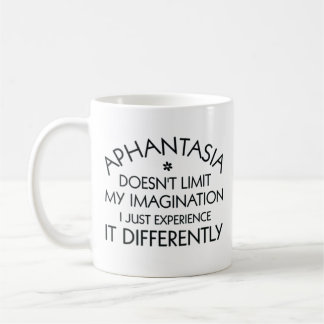 Aphantasia Imagination Unterschiedlicher Schwarzer Kaffeetasse