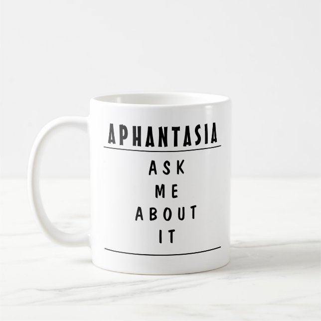 Aphantasia Information Conversation Starter Mug Bk (Gauche)