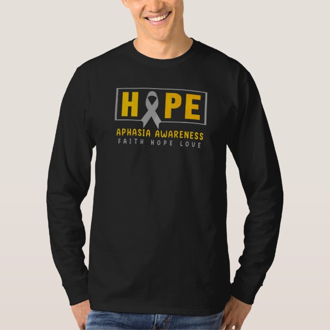 Aphasia Bewusstsein Hoffnung Aphasia Bewusstsein T-Shirt (Vorderseite)