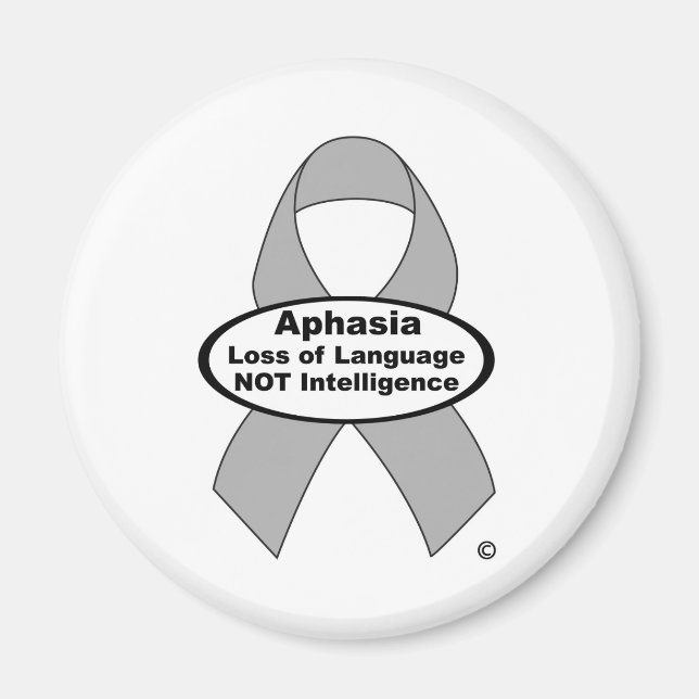 Aphasia Silver Ribbon Magnet (Vorne)