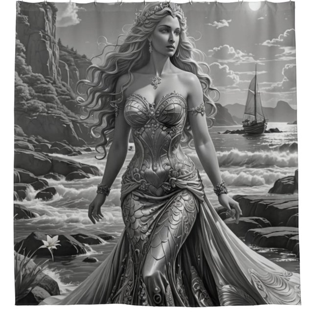 Aphrodite Goddess of Bathroom Liebe Duschvorhang (Vorderseite)