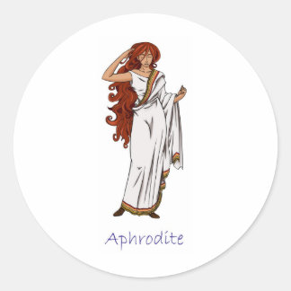 Aphrodite - griechische Göttin Runder Aufkleber