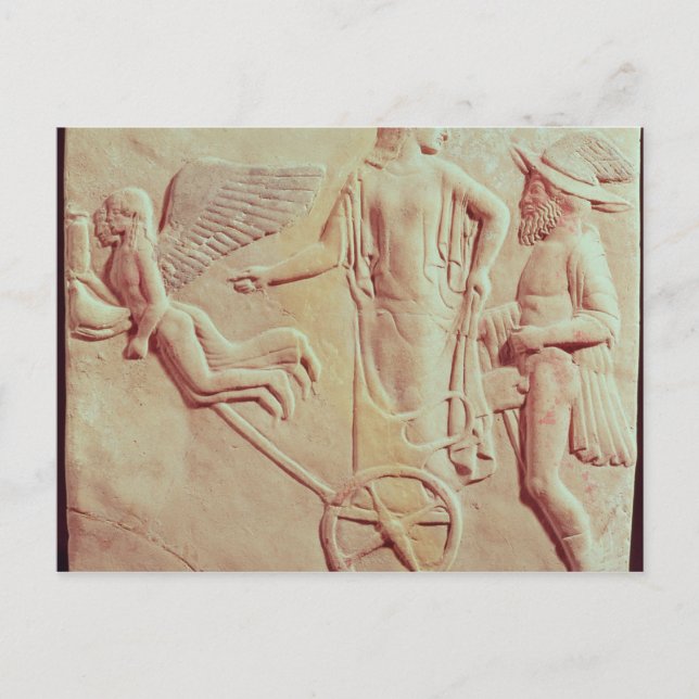 Aphrodite und Hermes, die auf einen Chariot fahren Postkarte (Vorderseite)