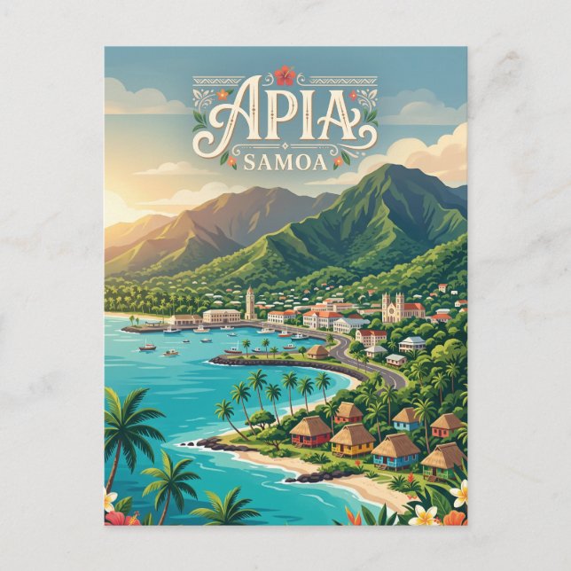 Apia Samoa Postkarte (Vorderseite)