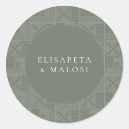 Apia Wedding Runder Aufkleber
