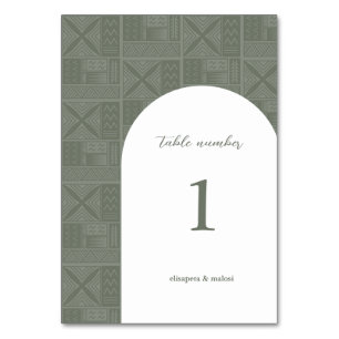Apia Wedding Tischnummer