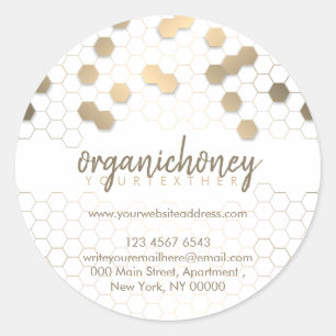 Apiarist Jar Beewax Gold Honeycomb hausgemachte Runder Aufkleber