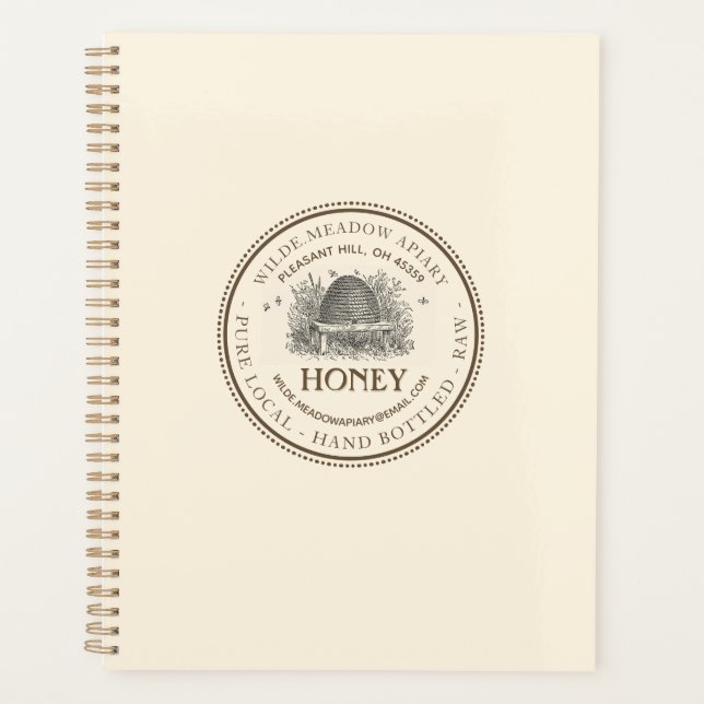 Apiary Business Promotionnels Miel Planner Skep (Devant)