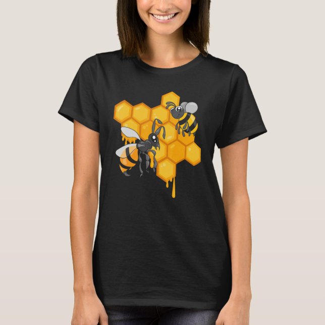 Apiculture Cute Bees Honeycomb Bee Hive Beekeeping T-Shirt (Vorderseite)