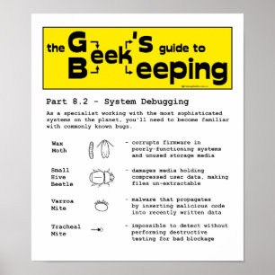 Apiculture geek (débogage) - 12 x 14 Poster