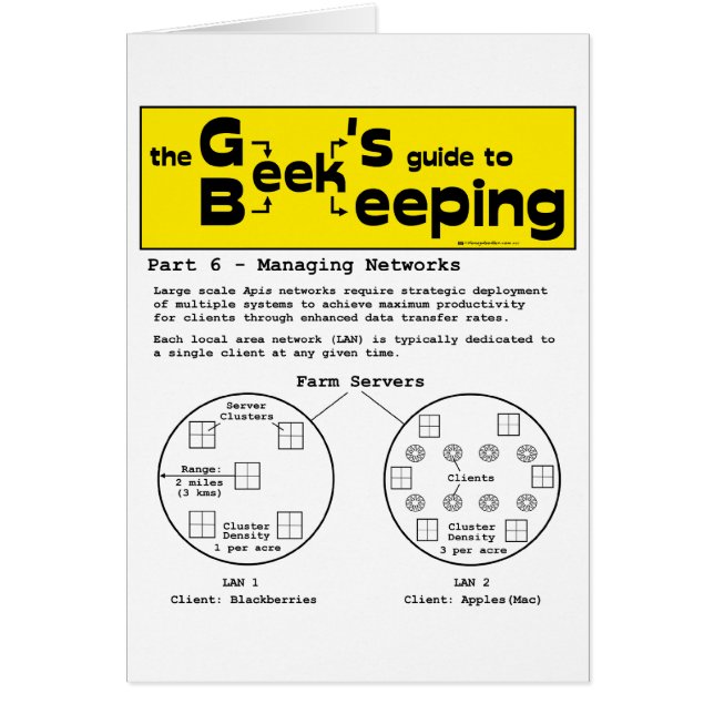 Apiculture geek (Réseaux) - Cartes de voeux (Devant)