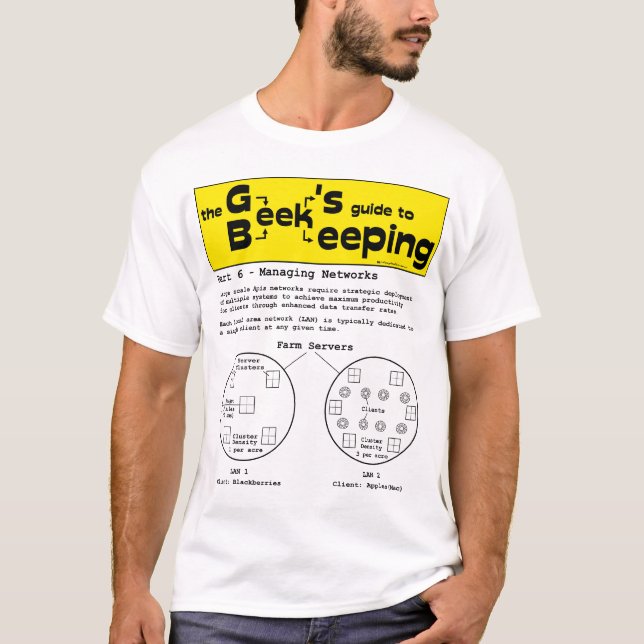 Apiculture geek (Réseaux) - T-shirt blanc (Devant)